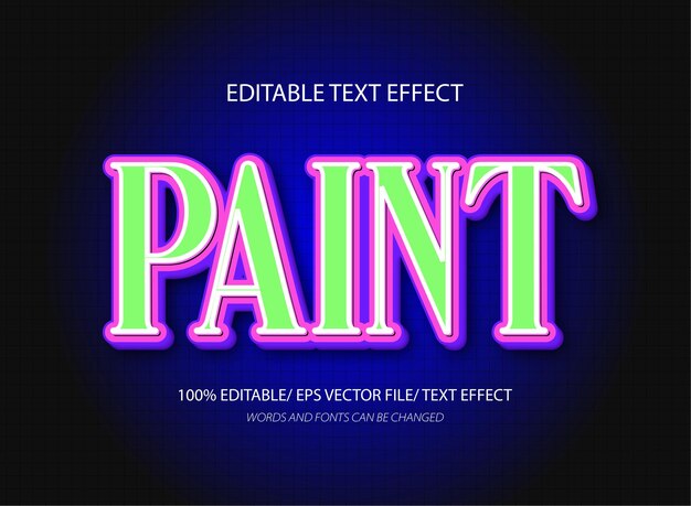 Efecto de texto de estilo de pintura 3D