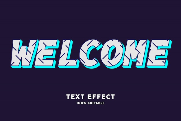 Efecto de texto de estilo pop moderno