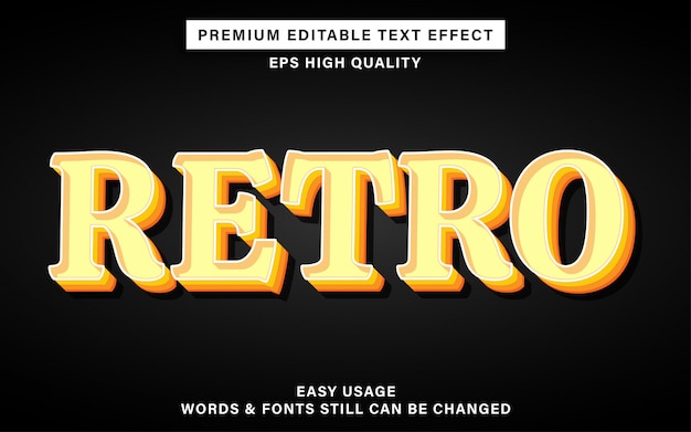 Efecto de texto de estilo retro
