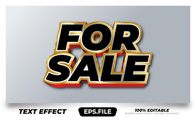 Efecto de texto de estilo de venta