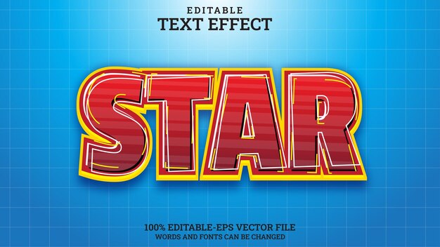 efecto de texto estrella editable