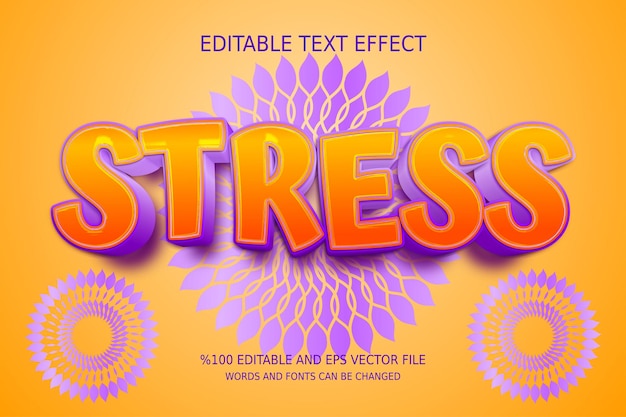 Efecto de texto de estrés editable