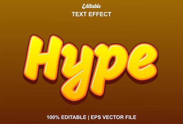 Efecto de texto exagerado con color naranja editable.