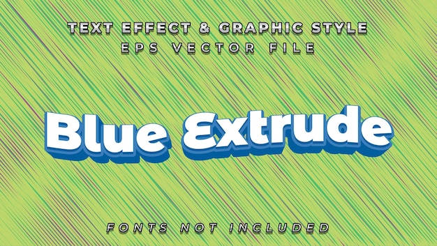 Efecto de texto EXTRUSIÓN AZUL