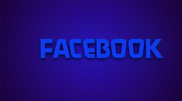 Vector efecto de texto de facebook