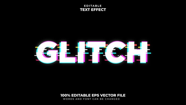 Vector efecto de texto de falla