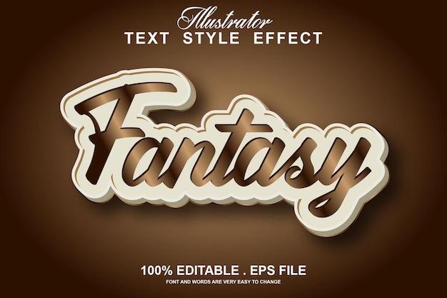 efecto de texto de fantasía editable