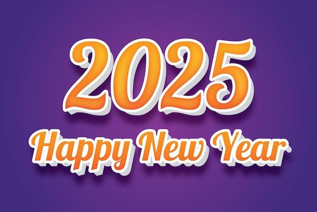 Efecto de texto de Feliz Año Nuevo Editable