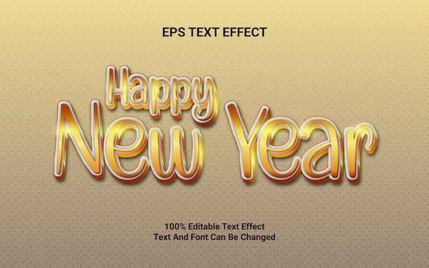 Efecto de texto de Feliz Año Nuevo