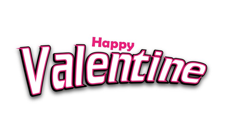 Vector efecto de texto de feliz día de san valentín