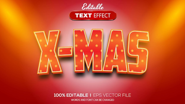 Efecto de texto de feliz navidad 3d efecto de texto editable