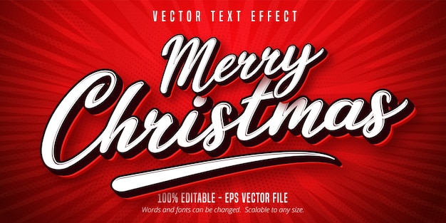 Efecto de texto feliz navidad