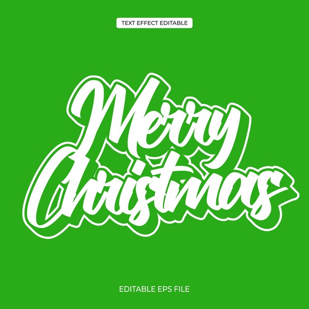 Efecto de texto Feliz Navidad