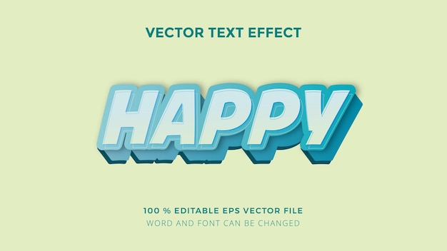 Efecto de texto feliz