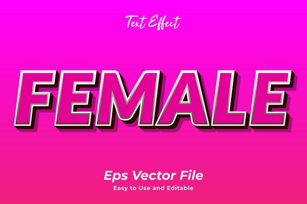 Efecto de texto femenino editable