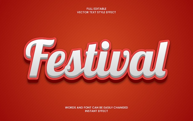 Efecto de texto del festival