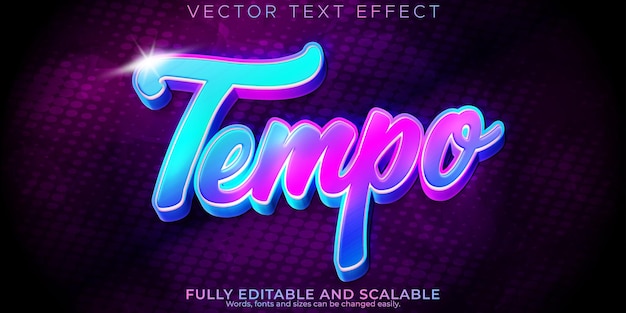 Efecto de texto de fiesta estilo de texto de discoteca editable