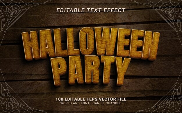 EFECTO DE TEXTO DE LA FIESTA DE HALLOWEEN