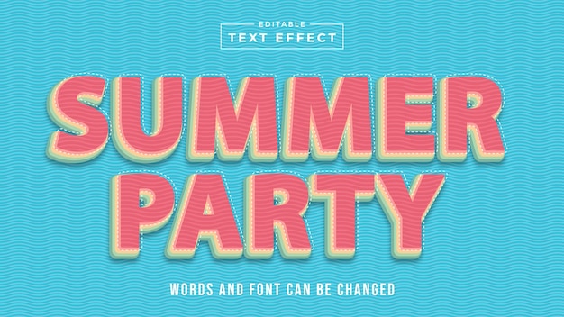 EFECTO DE TEXTO DE FIESTA DE VERANO