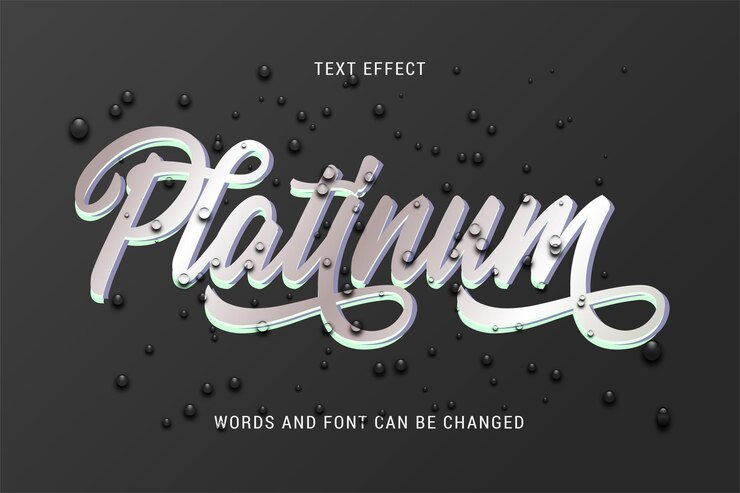 Vector efecto de texto de firma editable eps cc