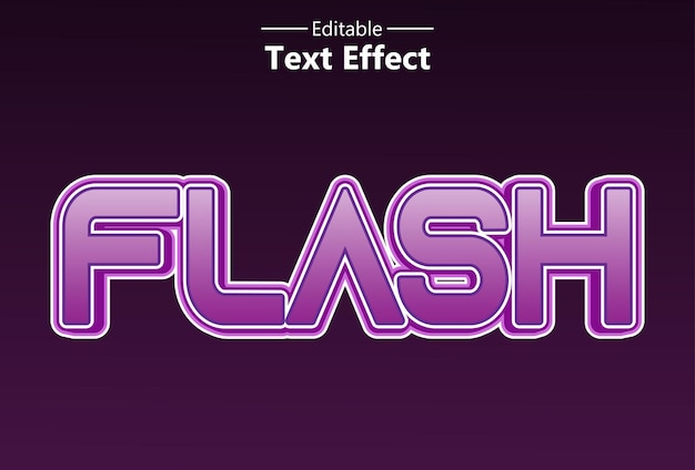 Efecto de texto flash con color morado para marca y logotipo.