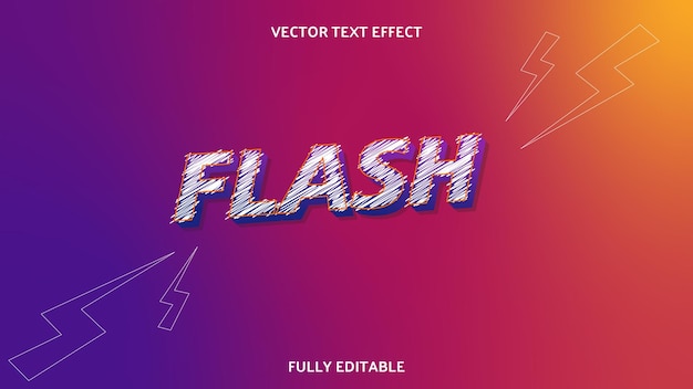 Efecto de texto flash totalmente editable