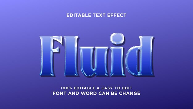 Efecto de texto fluido con un elegante estilo editable