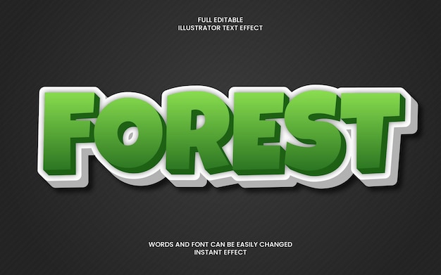 Efecto de texto forestal