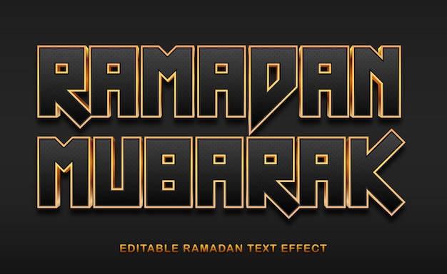 Efecto de texto foturístico de Ramadán