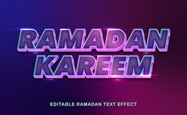Efecto de texto foturístico de Ramadán