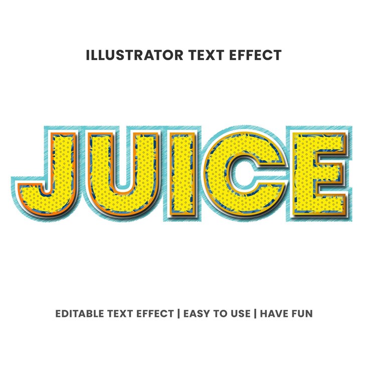 Vector efecto de texto fresco editable de vector libre