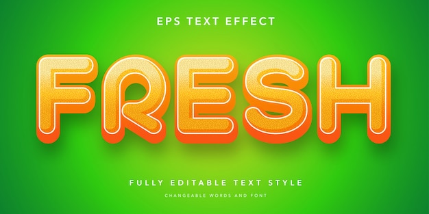 Efecto de texto fresco editable