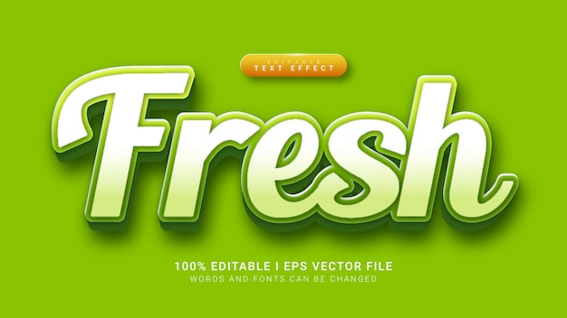 Efecto de texto fresco editable