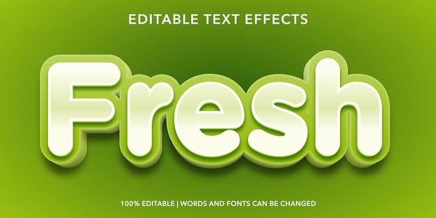 Efecto de texto fresco editable