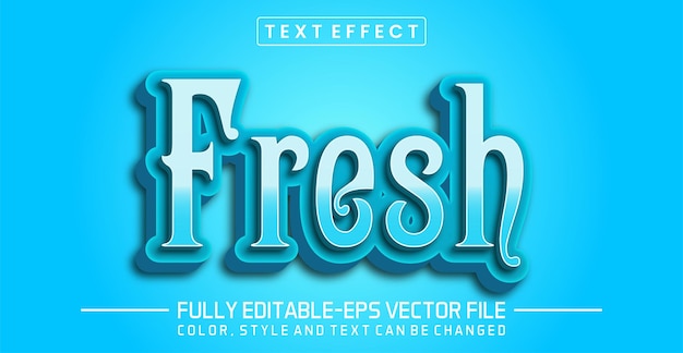 Efecto de texto fresco Estilo de texto 3D editable
