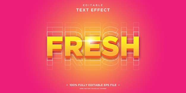 Efecto de texto FRESH Editable Illustrator