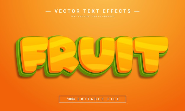 Efecto de texto de fruta