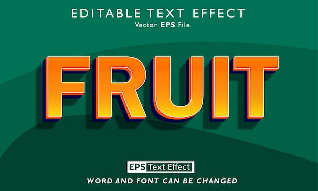 Vector efecto de texto de fruta