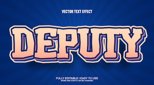 Efecto de texto de fuente editable