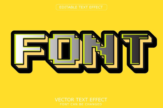 Vector efecto de texto de fuente