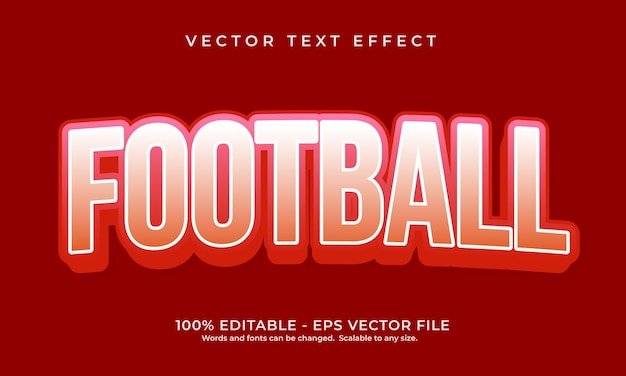 Efecto de texto de fútbol 3d editable