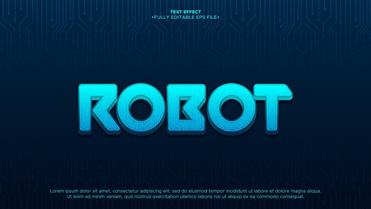 Vector efecto de texto futurista 3d