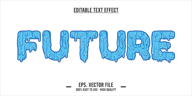 Efecto de texto futuro derretido