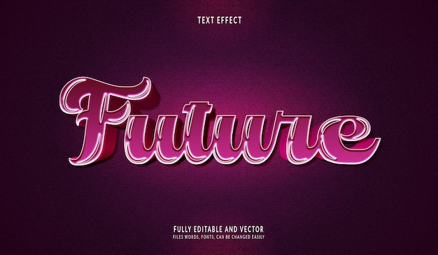 Vector efecto de texto futuro