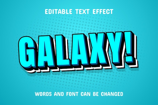 Efecto de texto galaxia 3d