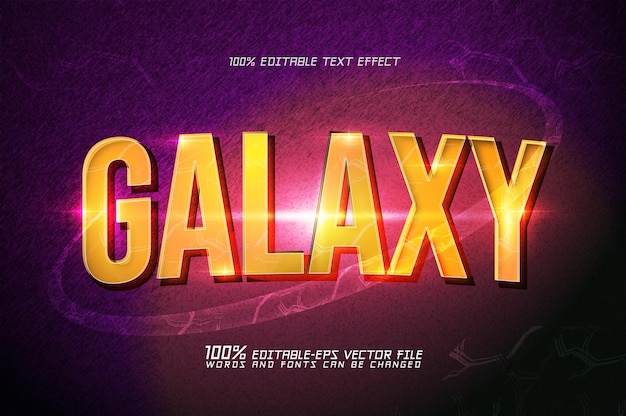 Efecto de texto Galaxy