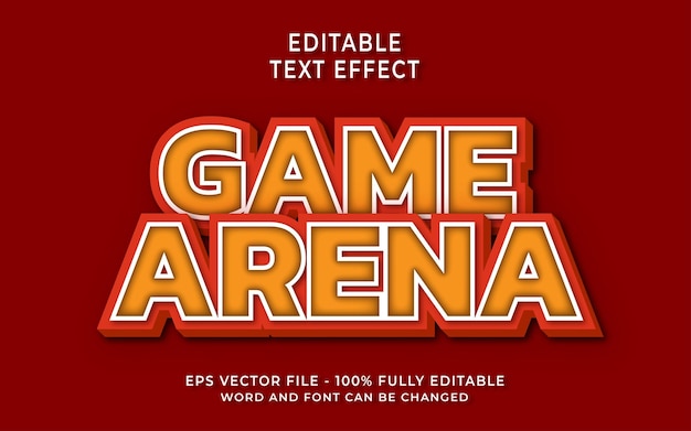Efecto de texto game arena
