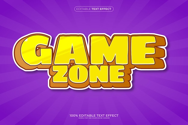 Efecto de texto Game Zone 3D