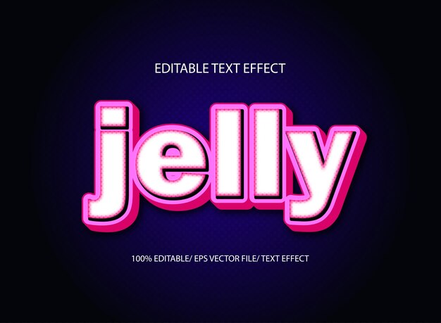 Efecto de texto en gelatina