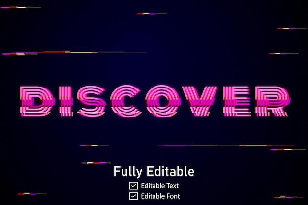 Efecto de texto glitch futurista para texto de videojuegos para efecto de texto cyberpunk VHS editable